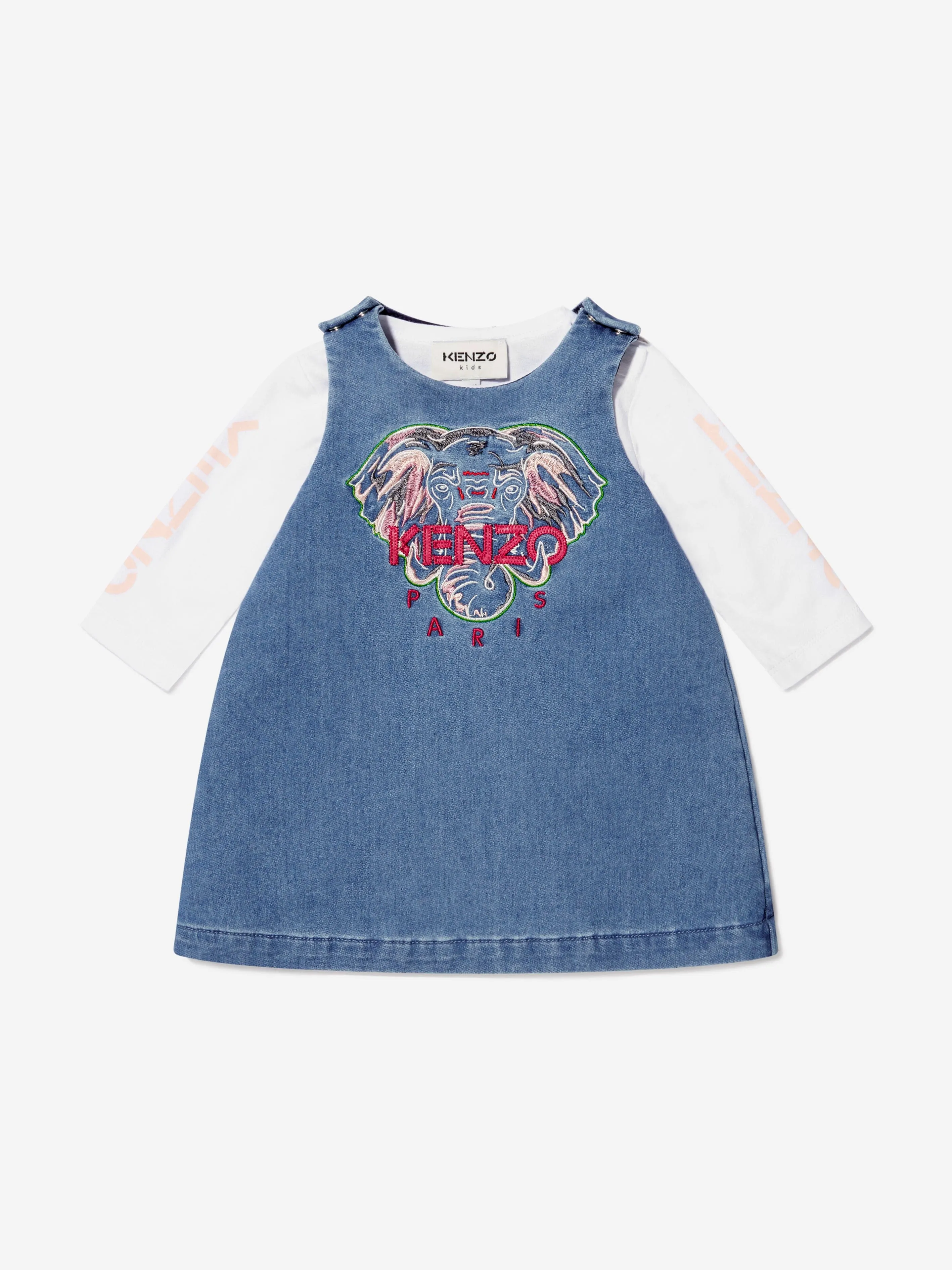 KENZO Baby Girls Jersey And Denim 2 In 1 Dress
