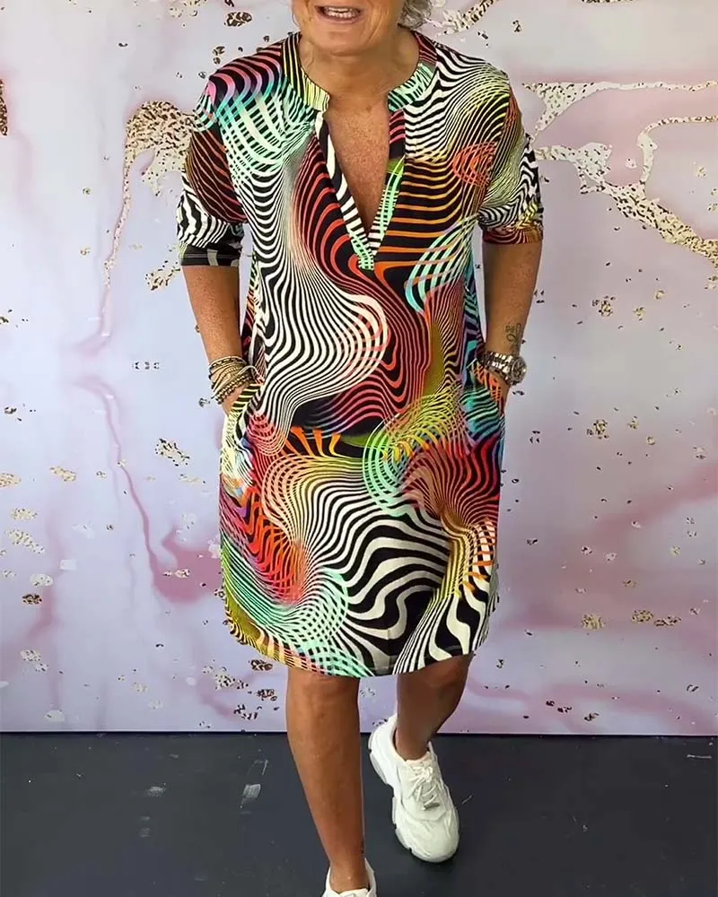 LILA - EYE-CATCHING PRINT DRESS