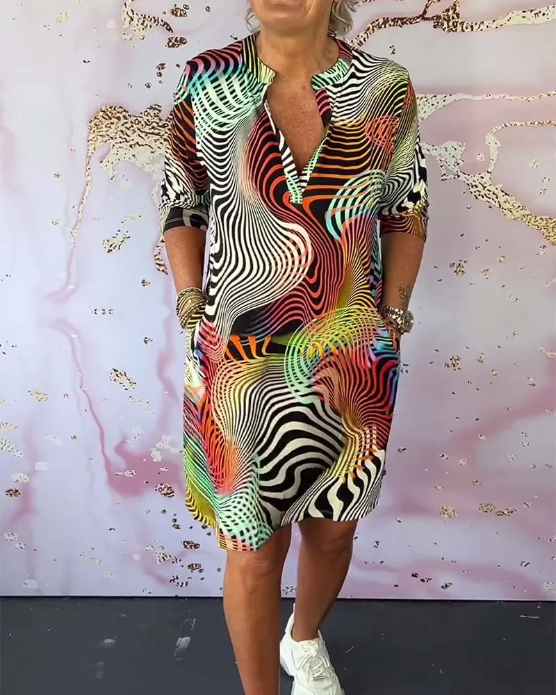 LILA - EYE-CATCHING PRINT DRESS