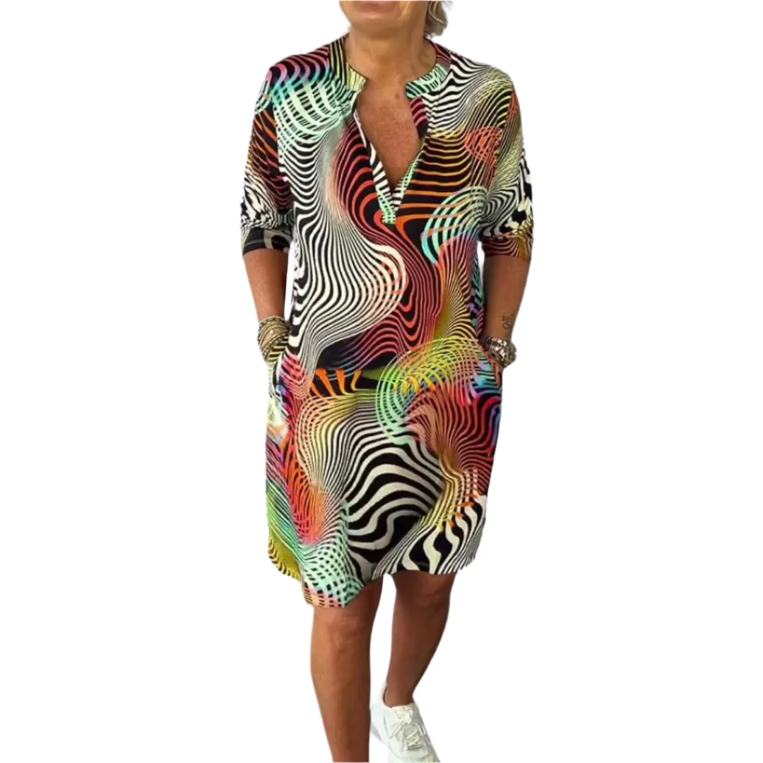 LILA - EYE-CATCHING PRINT DRESS