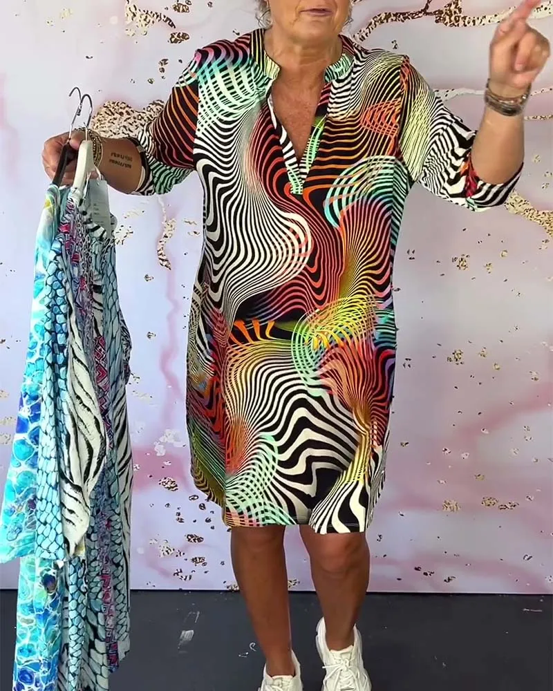 LILA - EYE-CATCHING PRINT DRESS