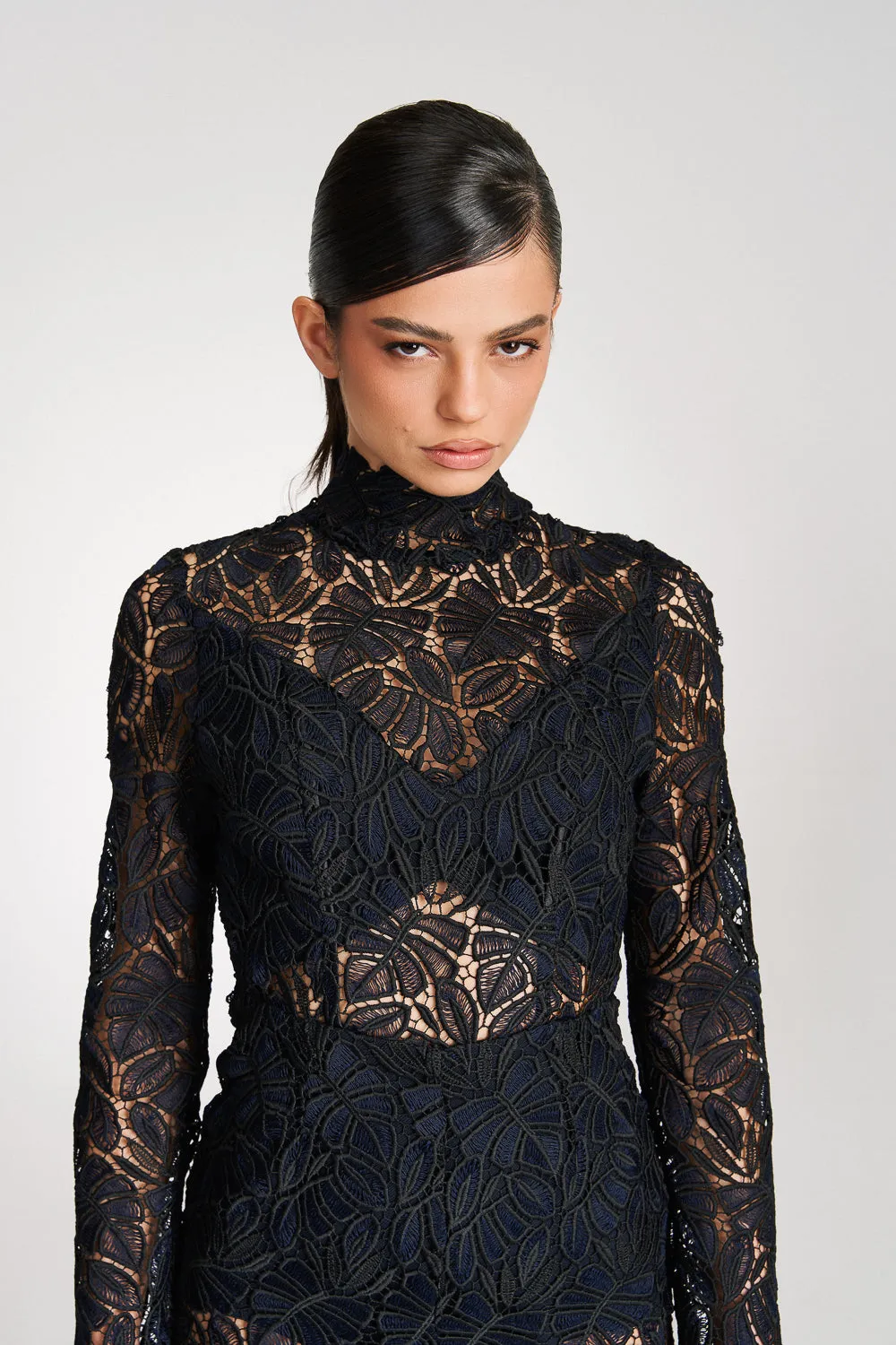 ‘Lillian’ Navy Full Length Lace Jumpsuit