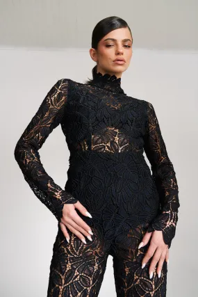 ‘Lillian’ Navy Full Length Lace Jumpsuit