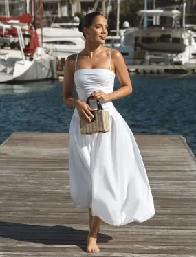 Mariam Bubble Hem Midi Dress