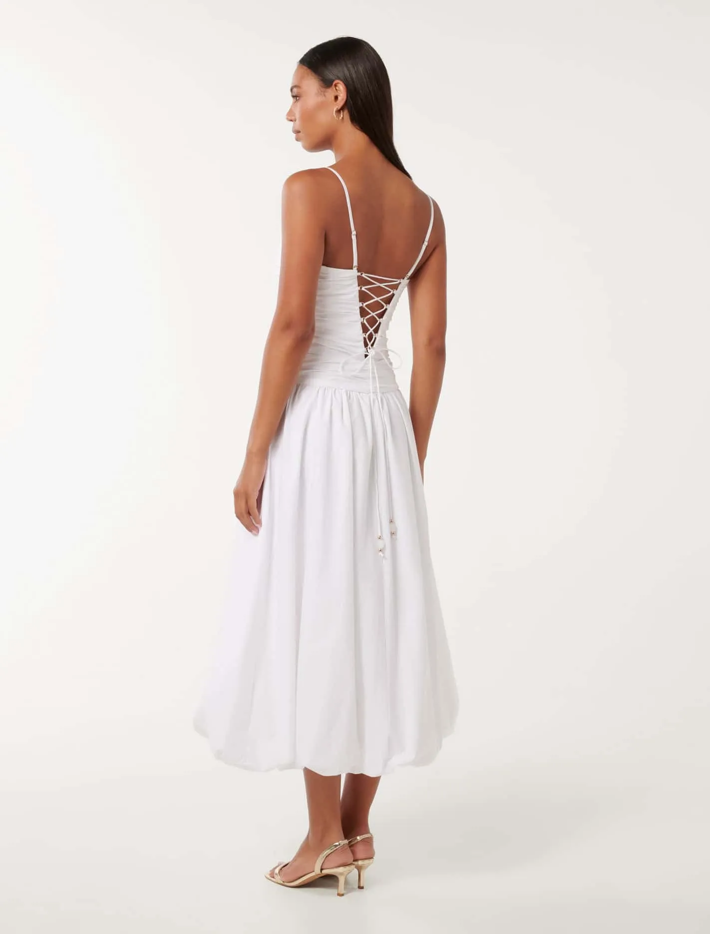 Mariam Bubble Hem Midi Dress