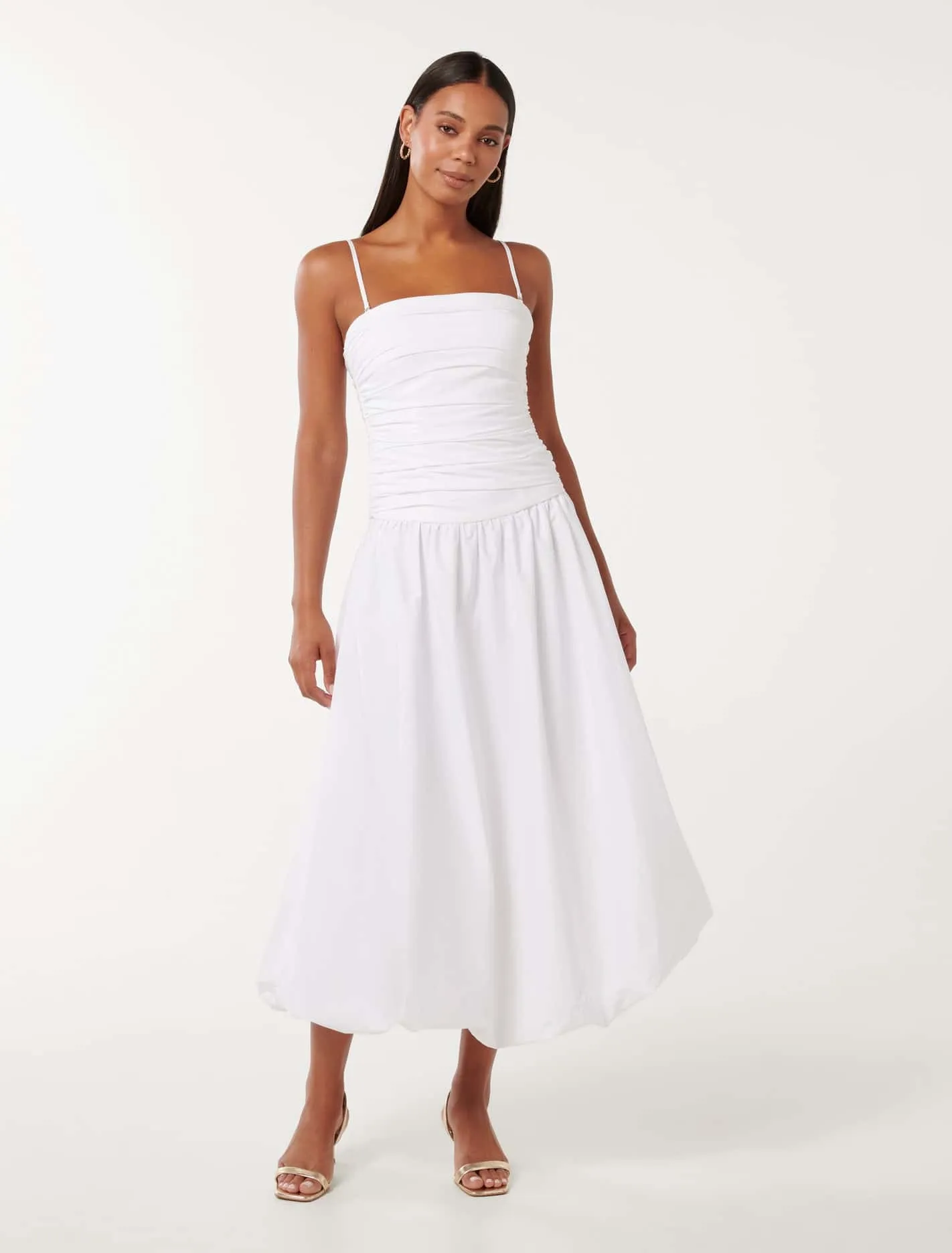 Mariam Bubble Hem Midi Dress