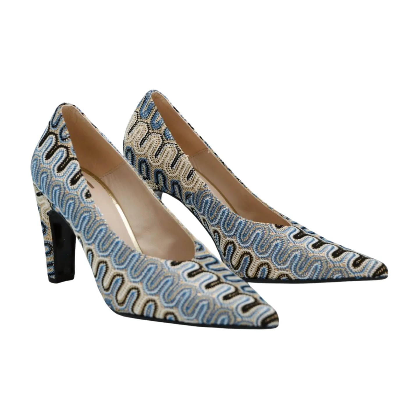 Marian Blue Print V-Cut  Shoe