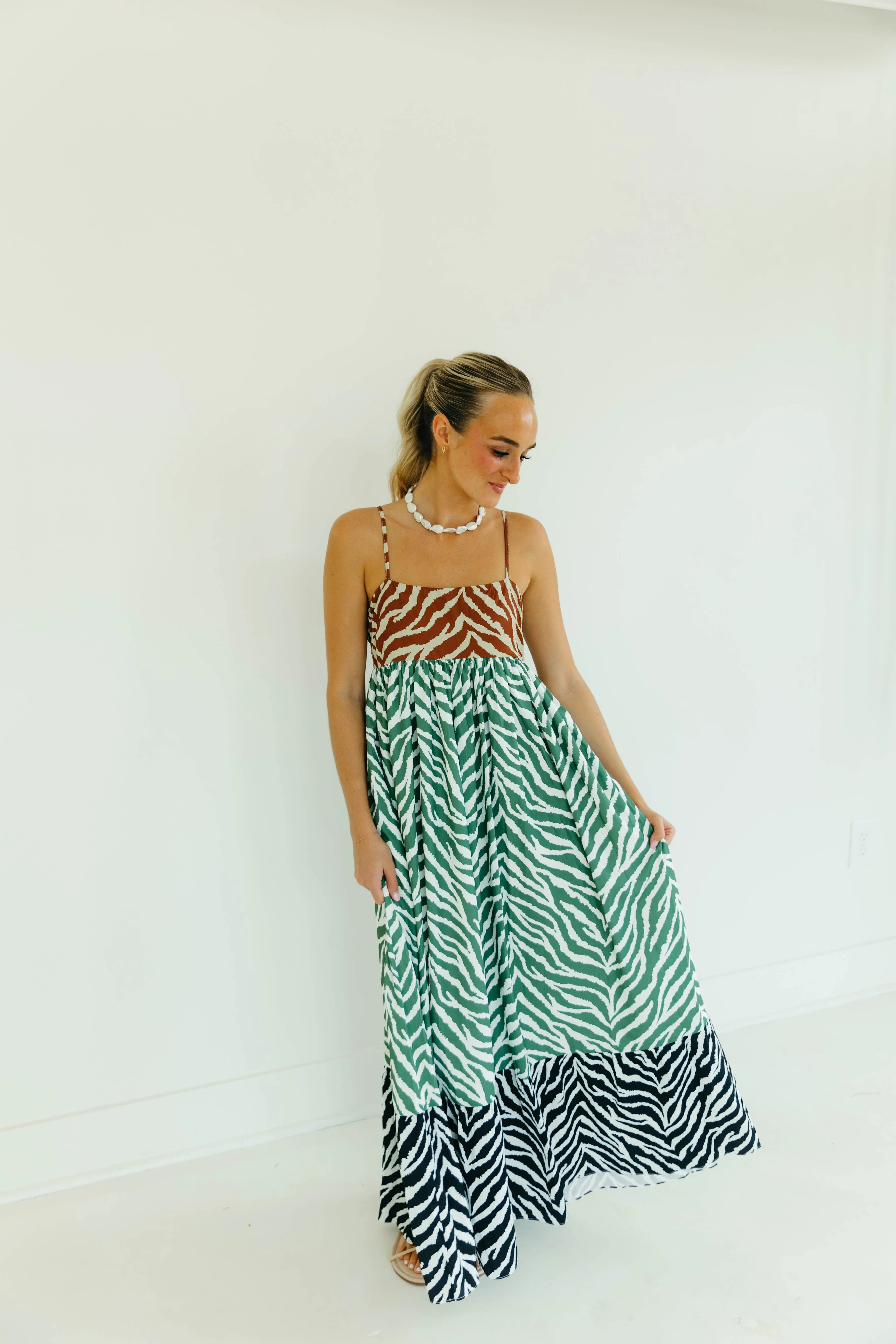 Marlow Maxi Dress - Brown/Multi