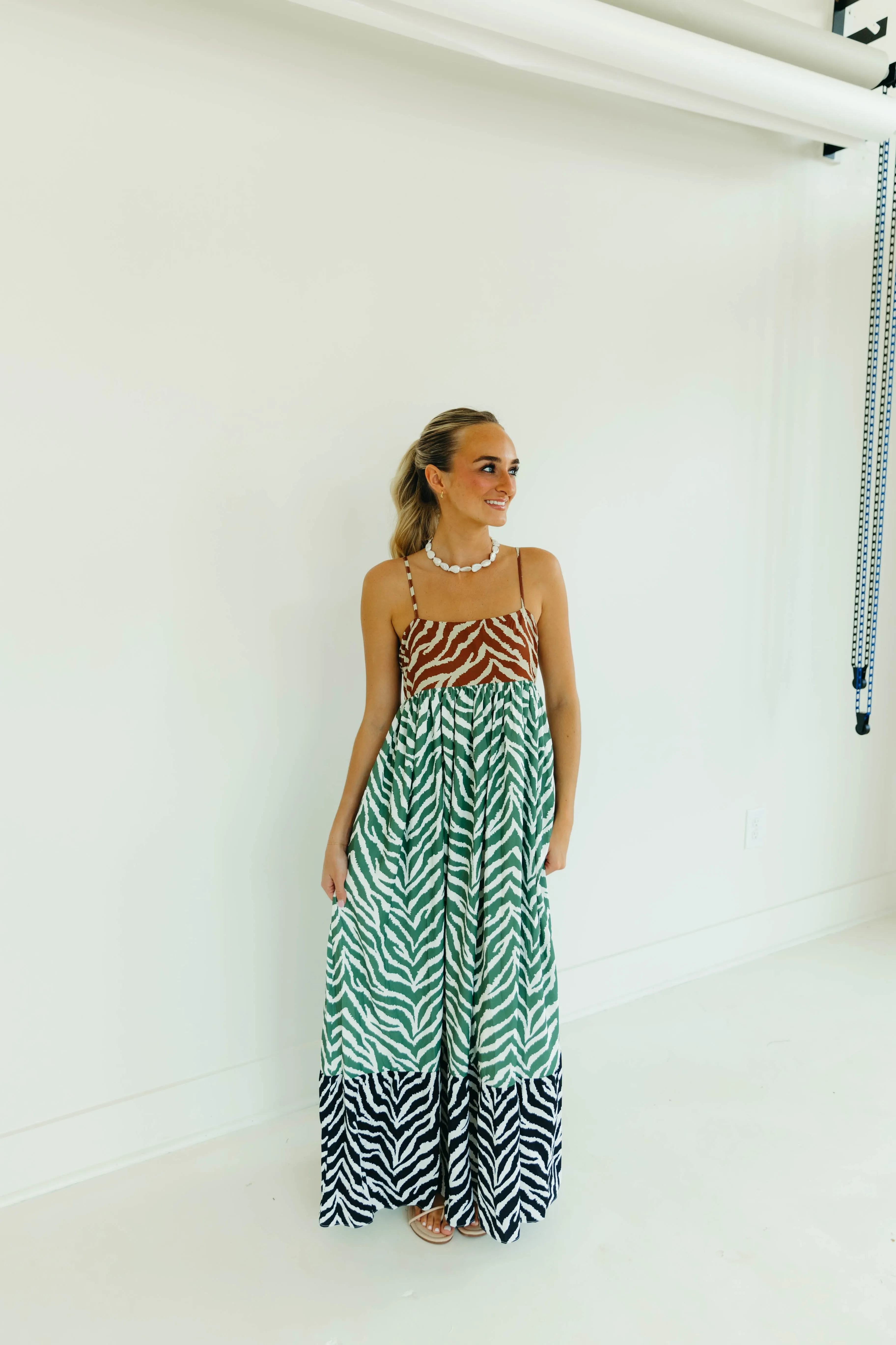 Marlow Maxi Dress - Brown/Multi