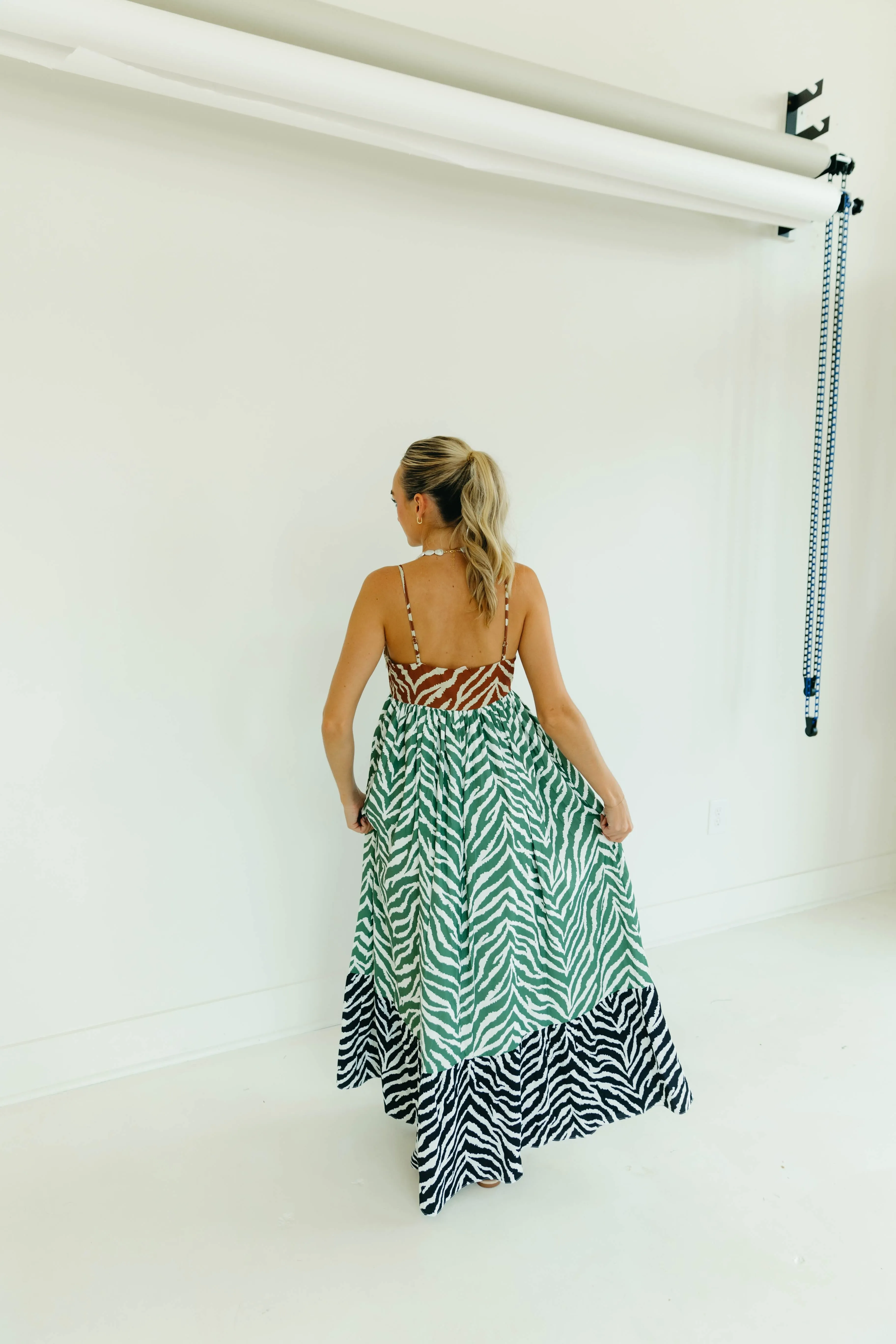 Marlow Maxi Dress - Brown/Multi