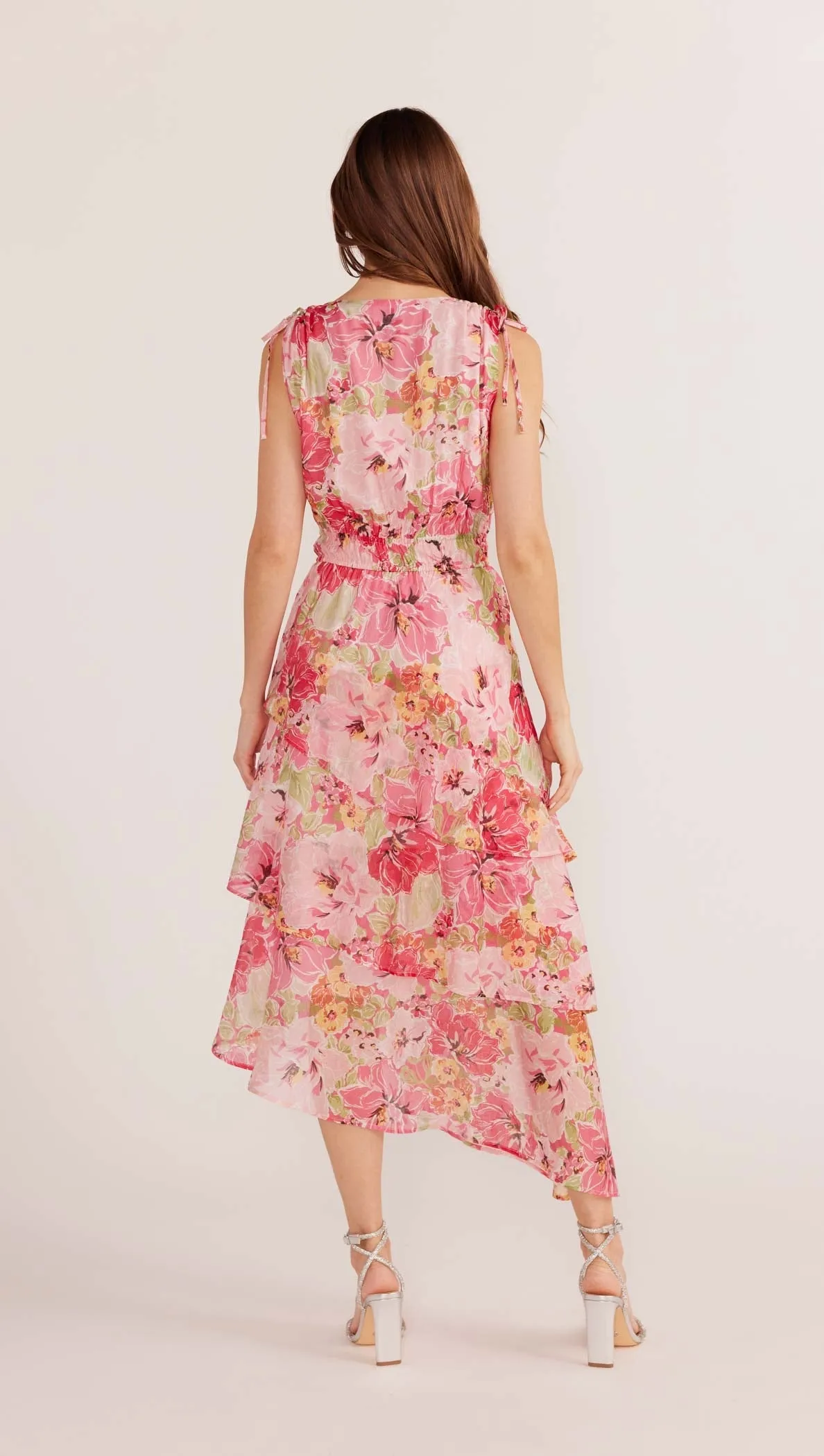 MINKPINK SIMONE TIERED MIDI DRESS