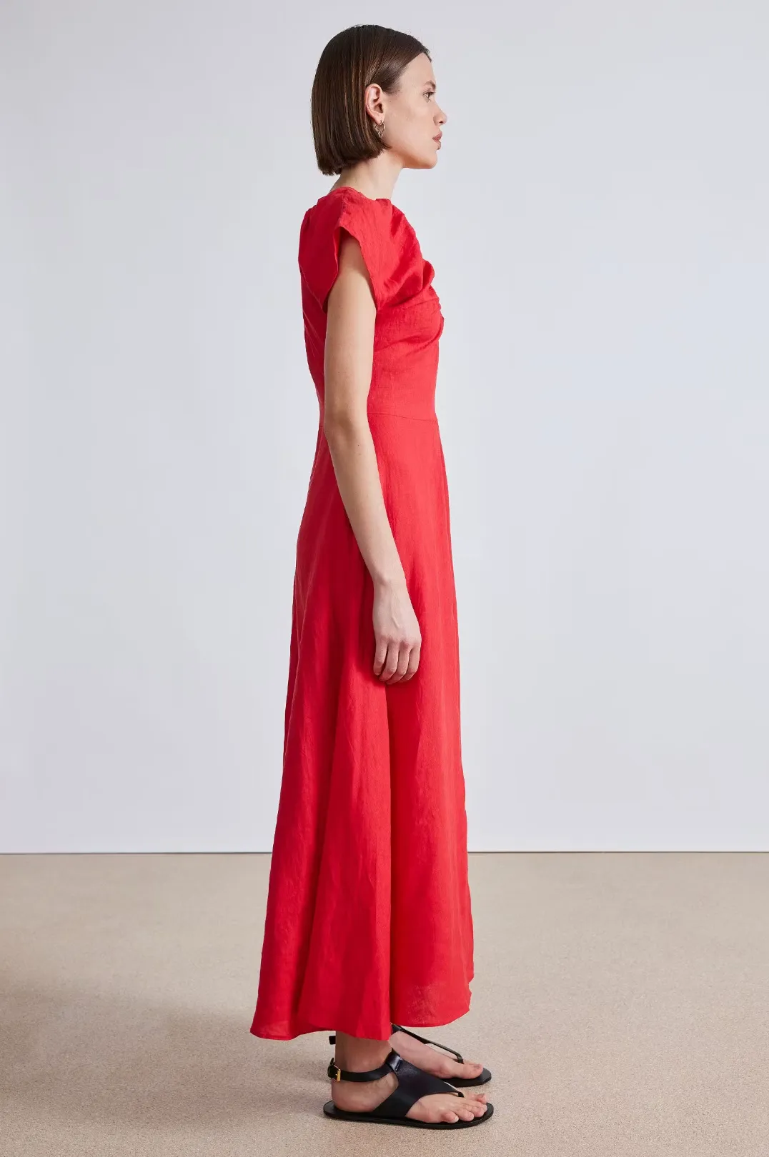Monet Ruched Maxi, Chili