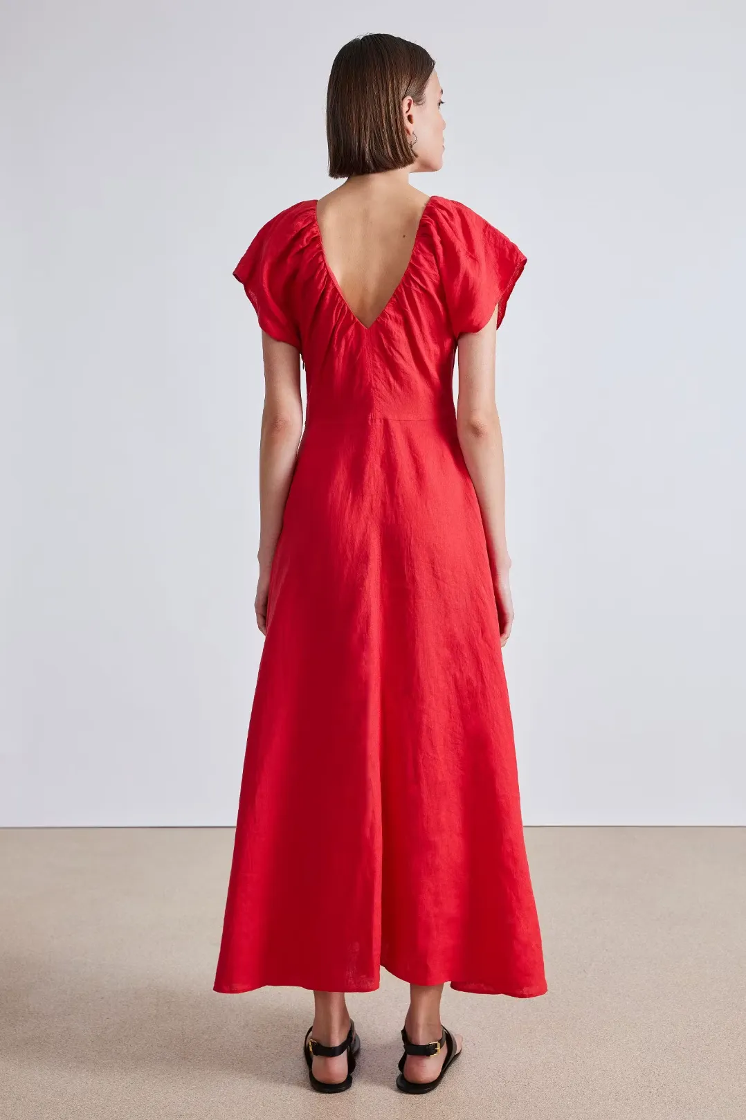 Monet Ruched Maxi, Chili