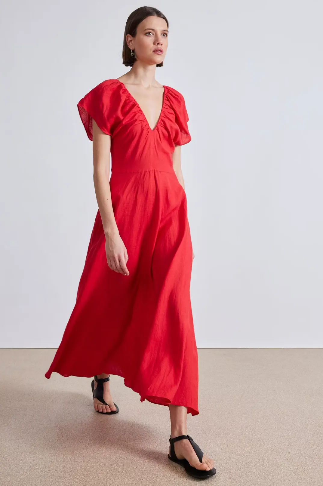Monet Ruched Maxi, Chili