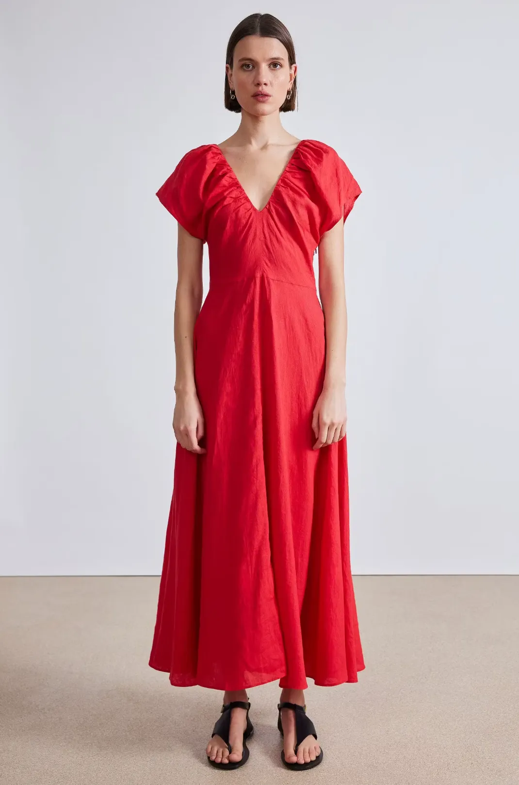 Monet Ruched Maxi, Chili