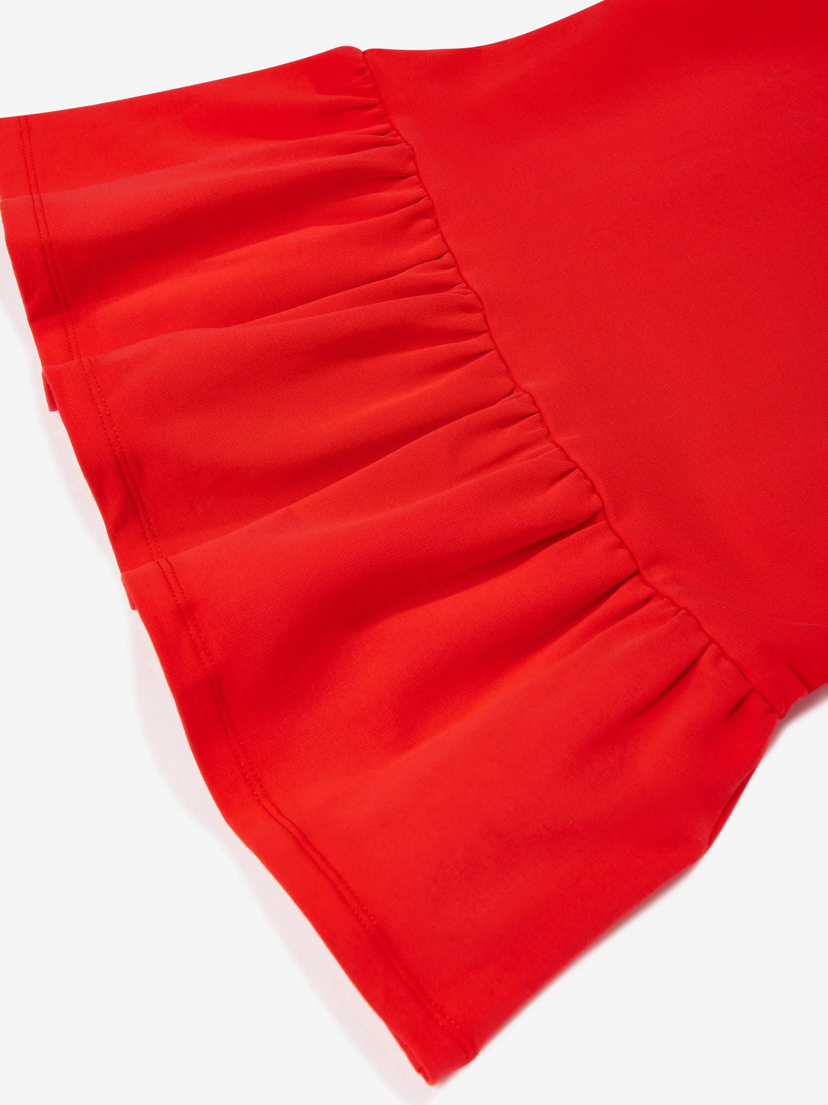 Moschino Girls Teddy Logo Jersey Dress in Red