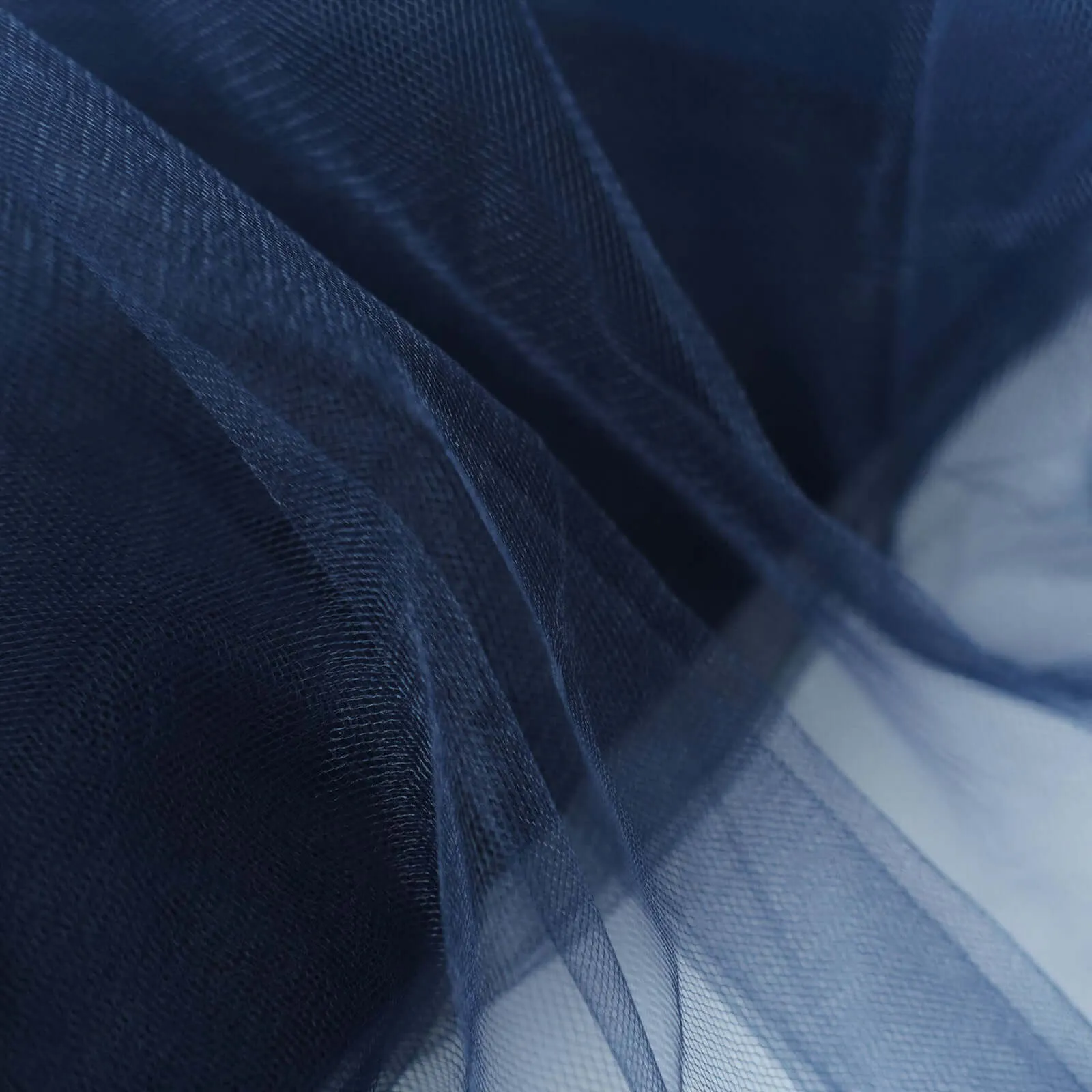 Navy Blue Tulle Fabric Bolt, DIY Crafts Sheer Fabric Roll 54"x40 Yards