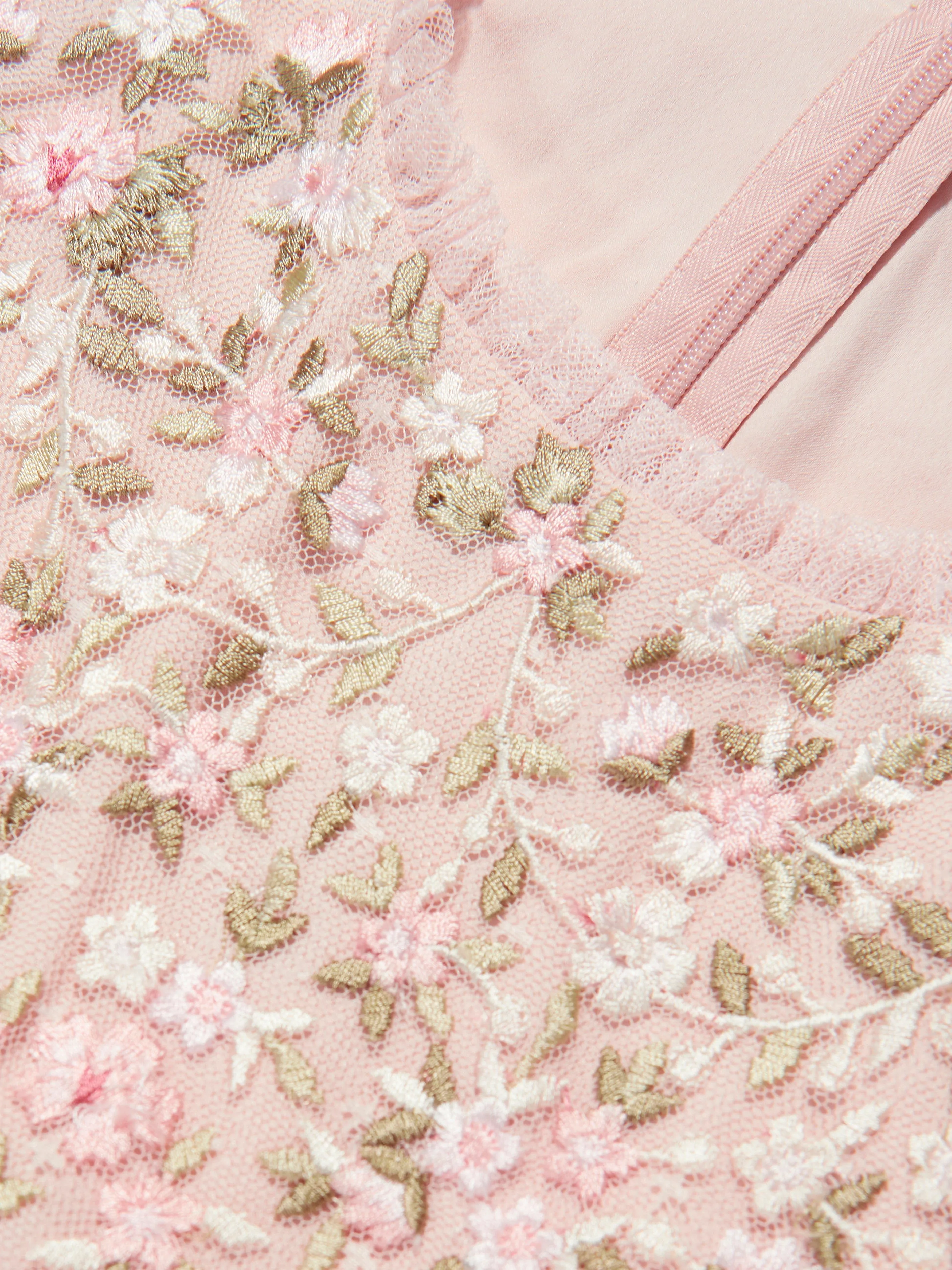 Needle & Thread Girls Victoria Ditsy Dress In Pink