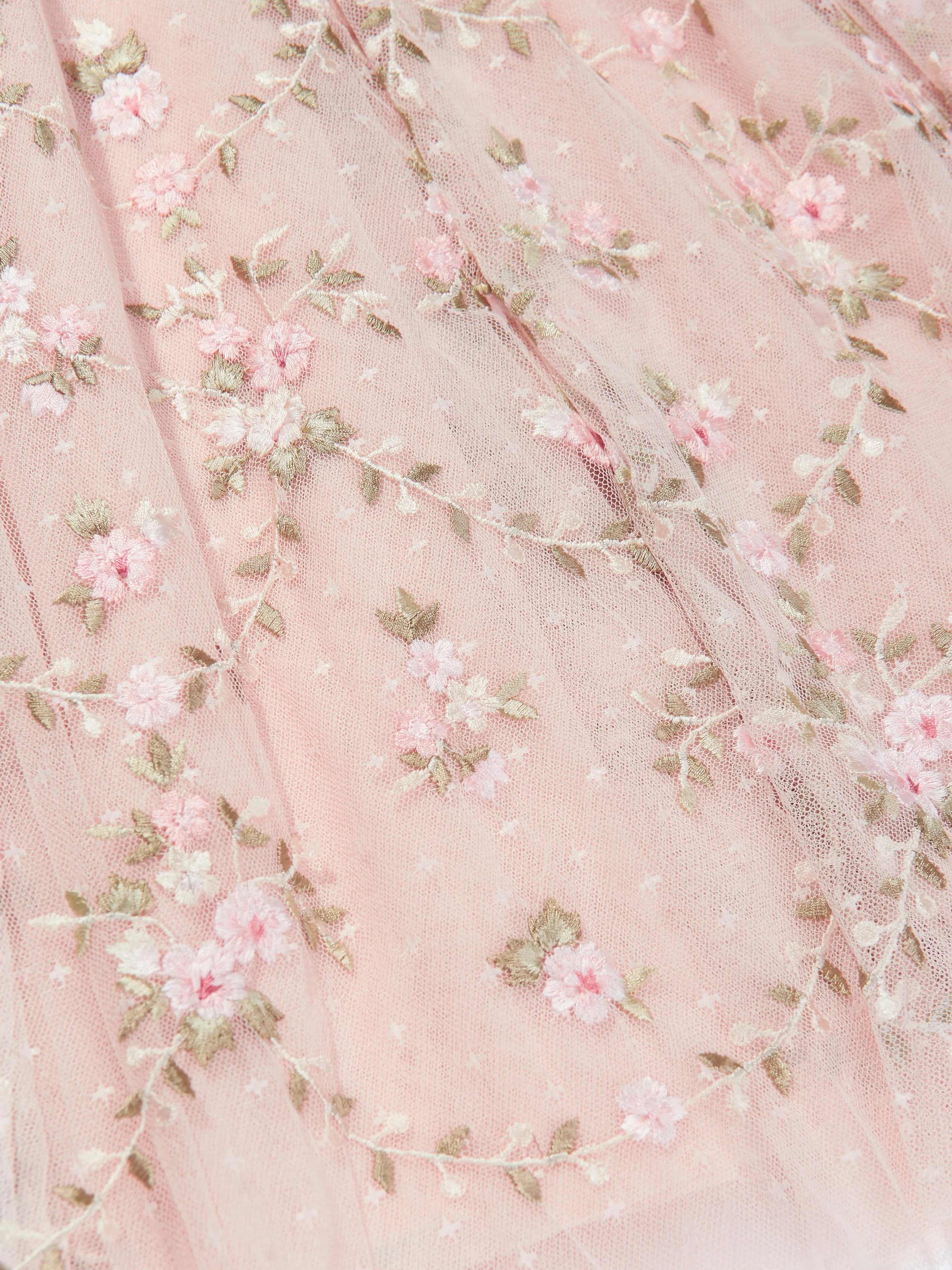 Needle & Thread Girls Victoria Ditsy Dress In Pink
