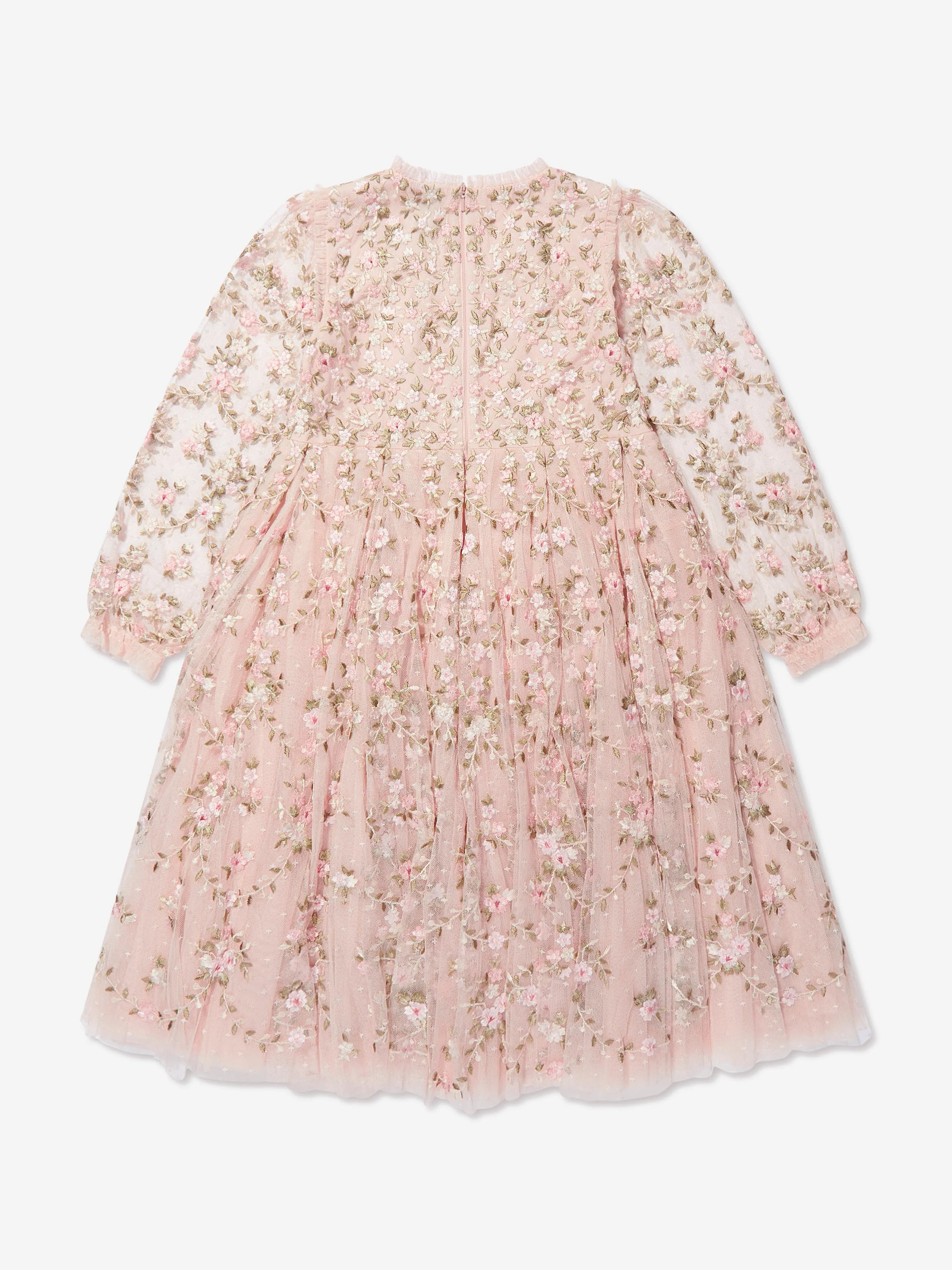 Needle & Thread Girls Victoria Ditsy Dress In Pink