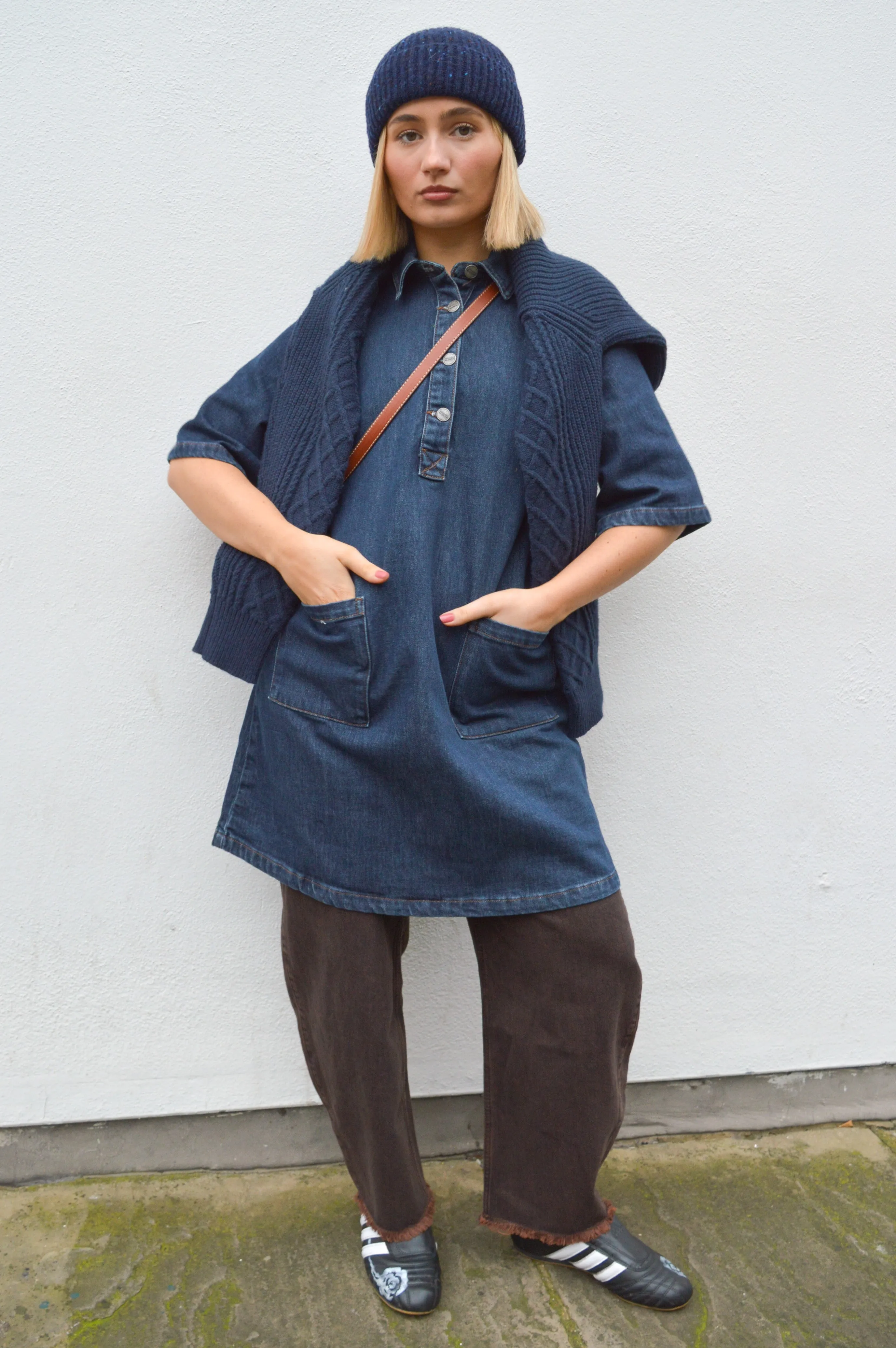 Numph London Dark Blue Denim Dress