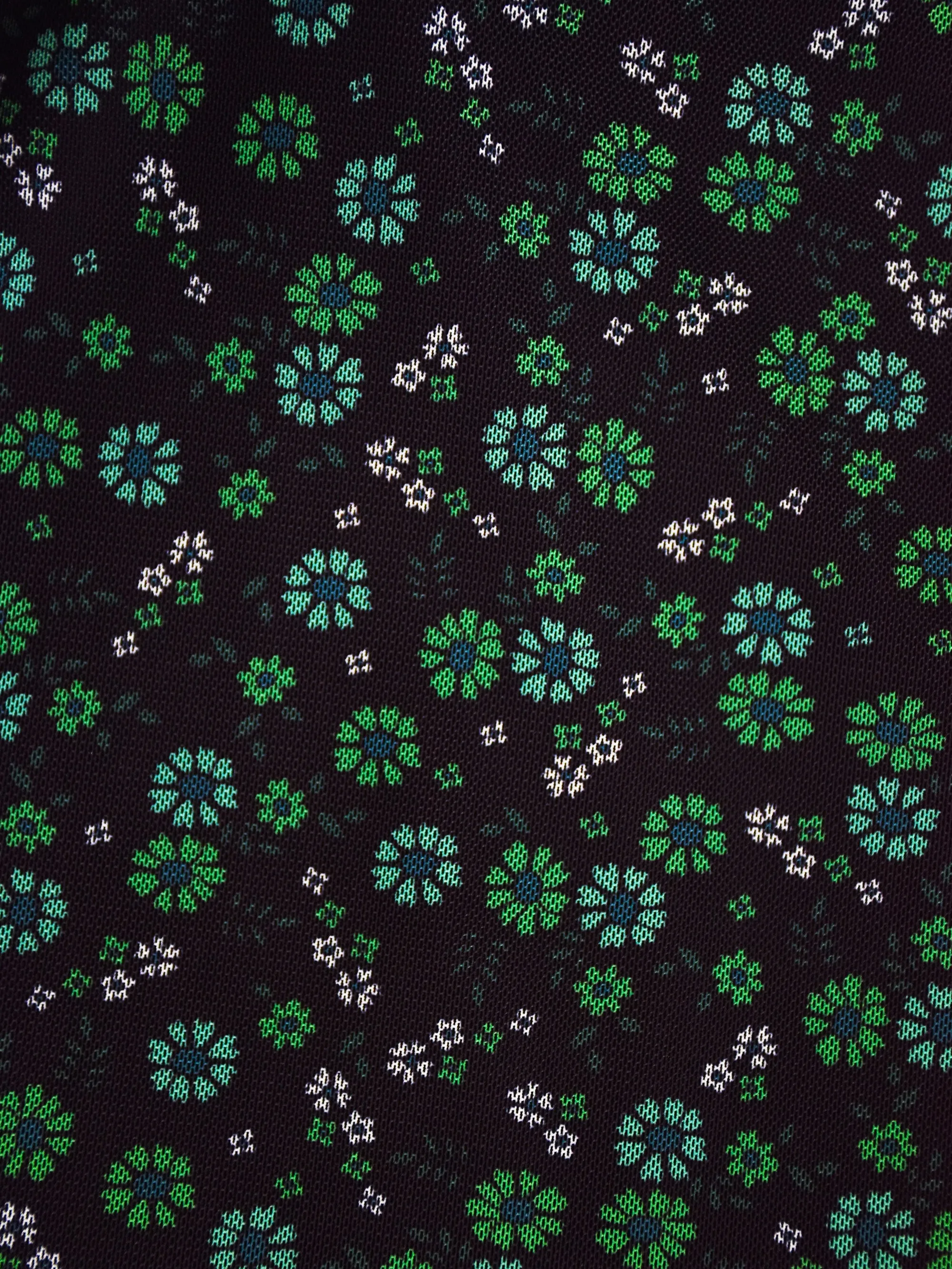Petite Green Ditsy Print Mesh Dress