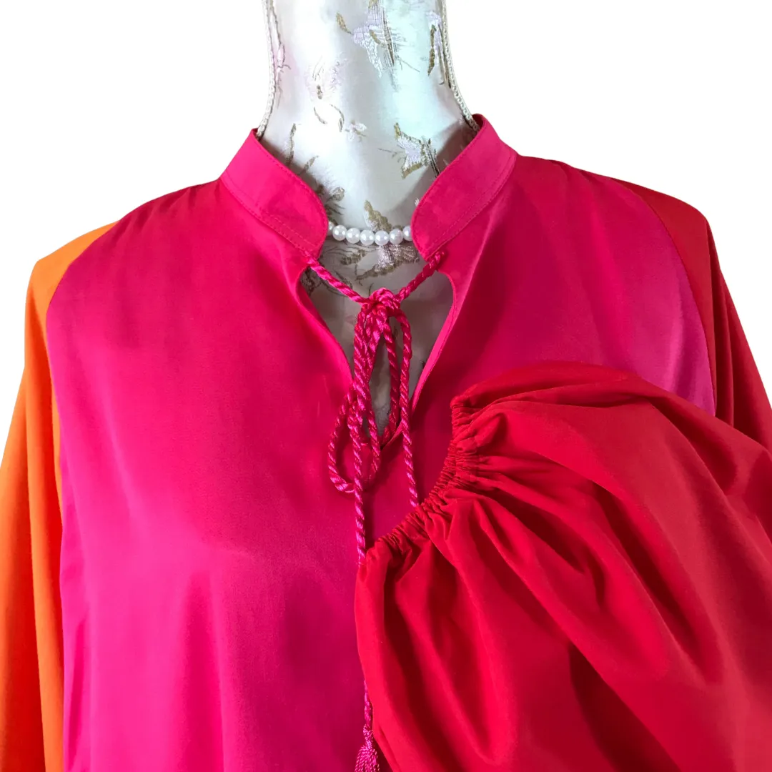 Pink, Orange and Red Moroccan Dress