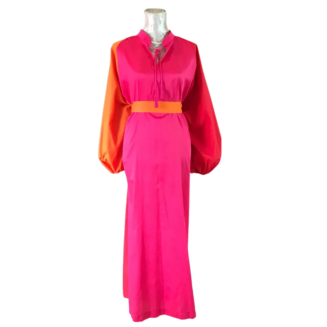Pink, Orange and Red Moroccan Dress