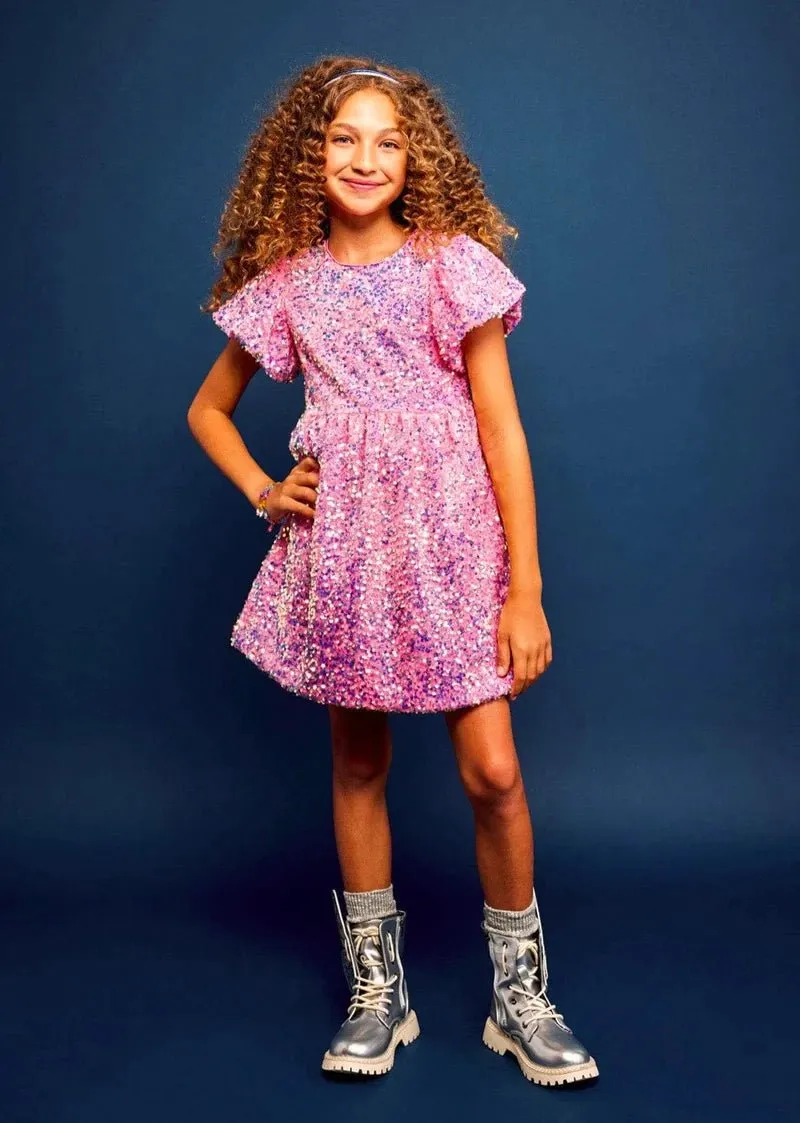 Pretty in Pink Sequin Dress