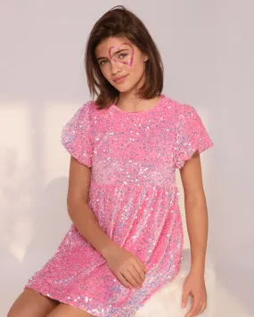 Pretty in Pink Sequin Dress