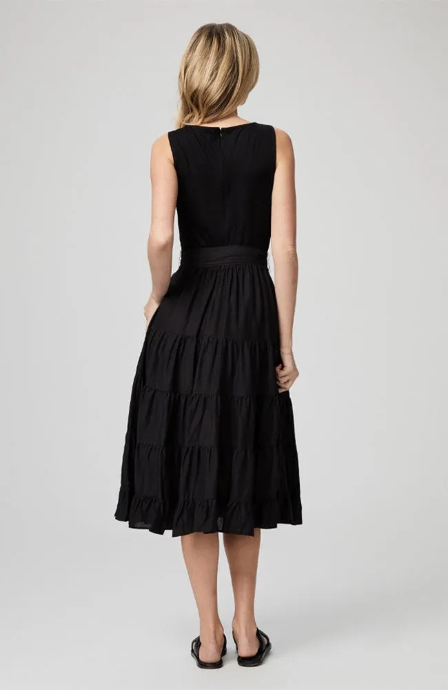 Samosa Midi Dress in Black.
