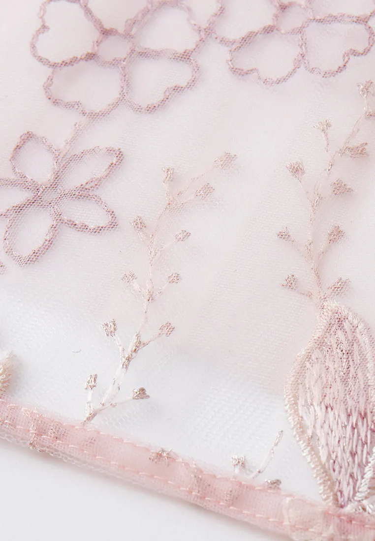 Sequin & Embroidery Mesh Cape