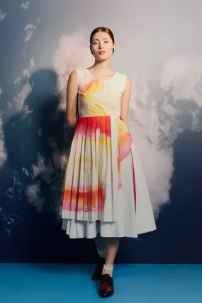 Side Sash Asymmetric Midi Dress (Journey)