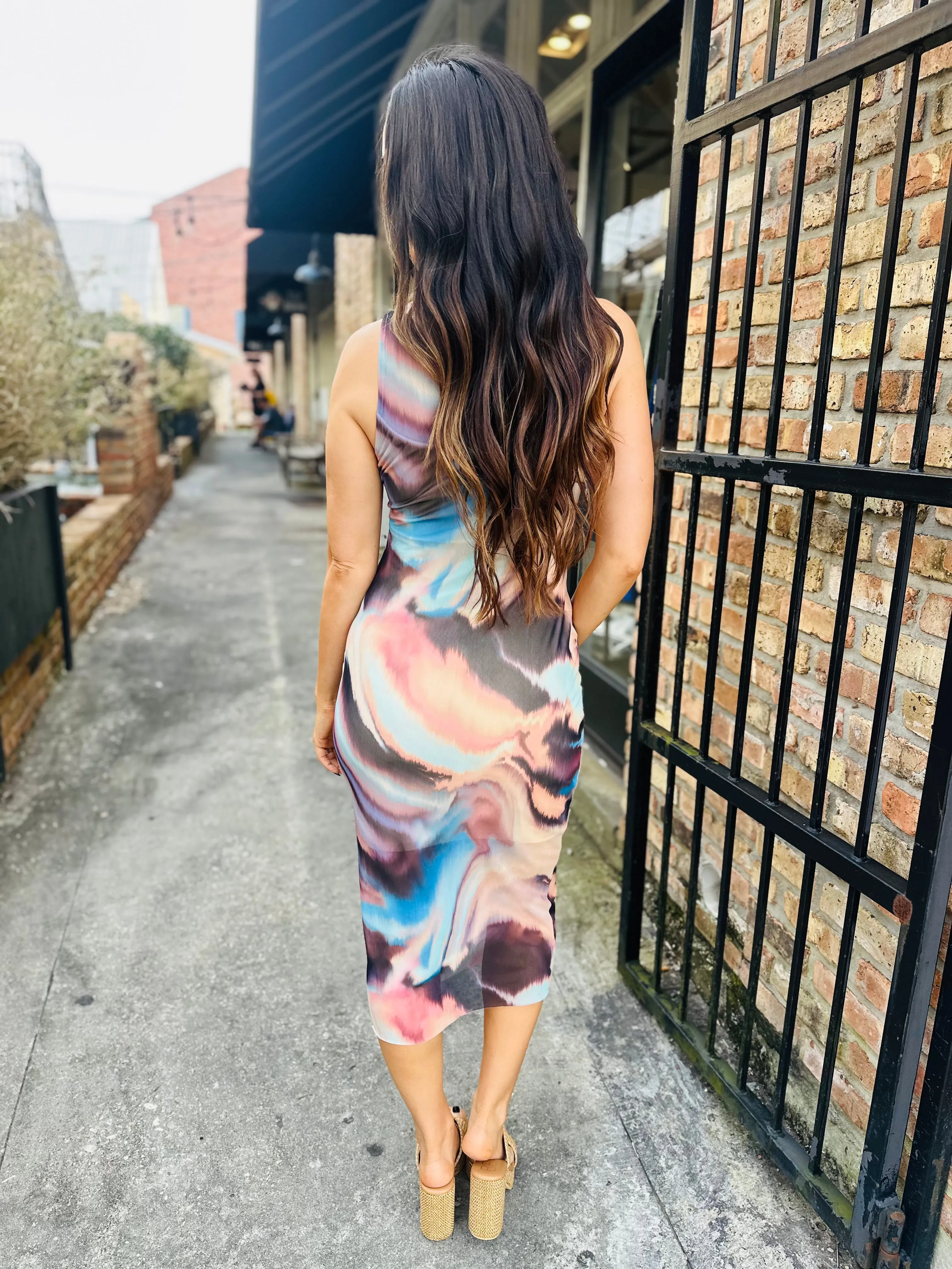 Sidra Midi Dress- Desert Pink