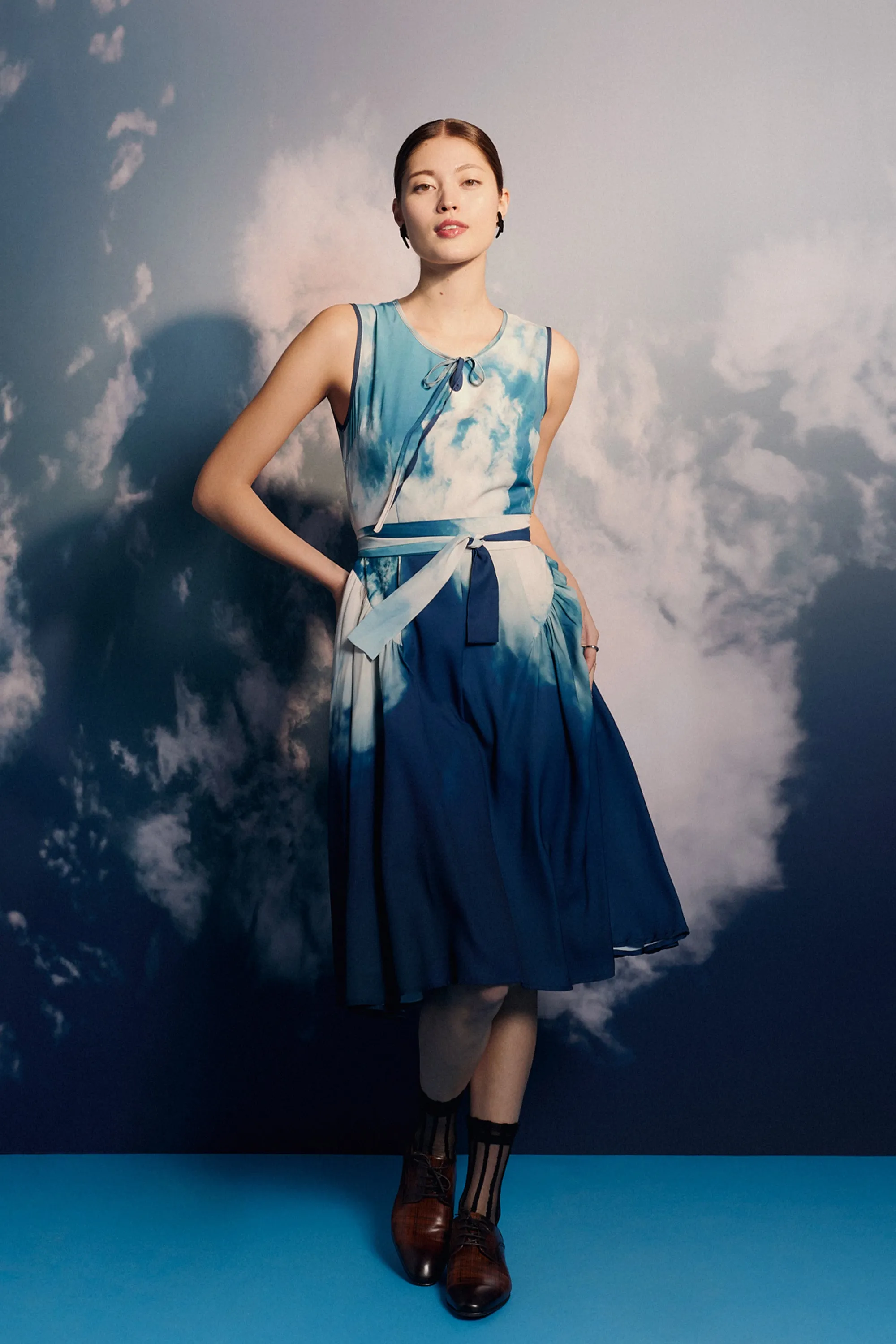 Sleeveless Fit & Flare Midi Dress (Chitty)