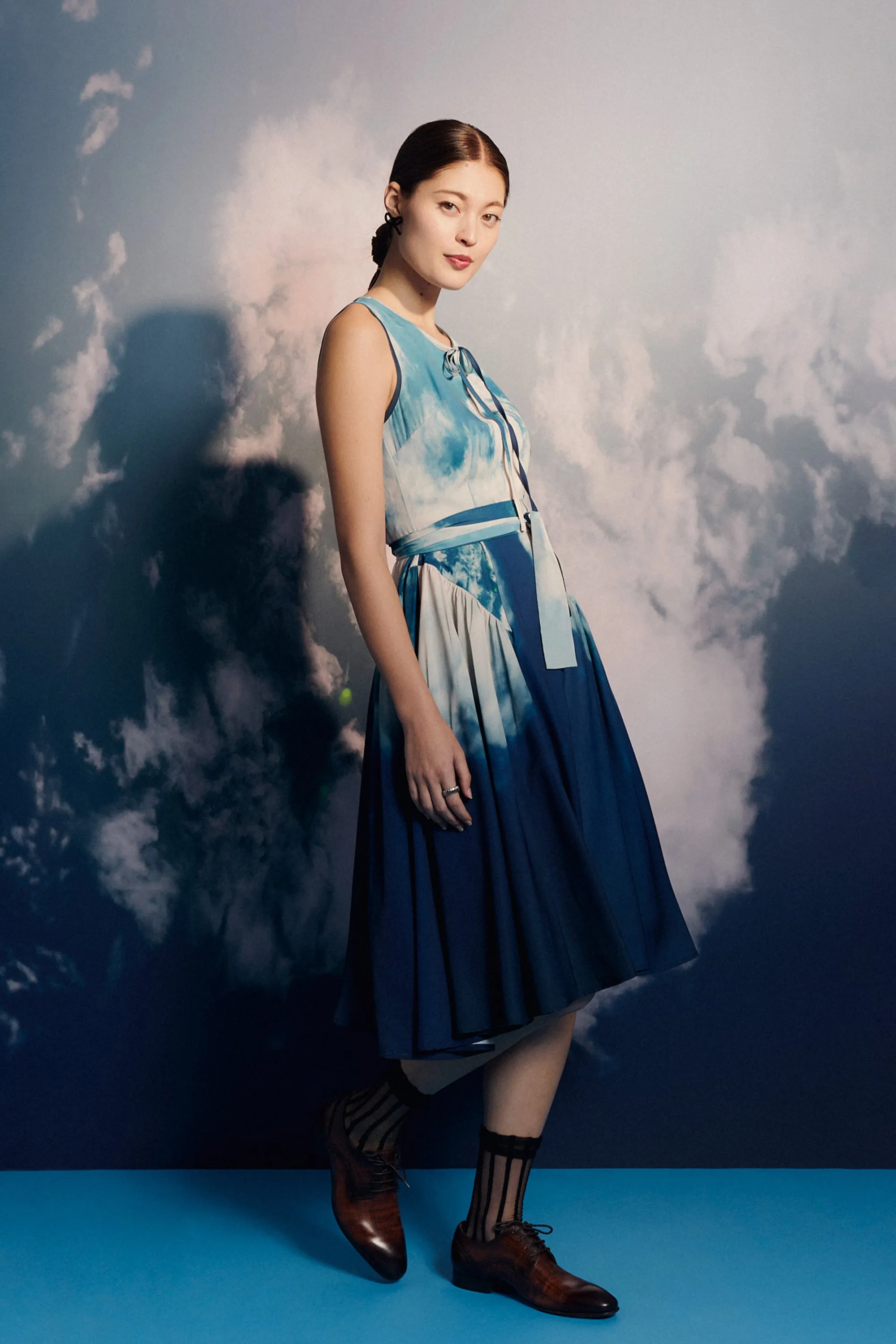 Sleeveless Fit & Flare Midi Dress (Chitty)