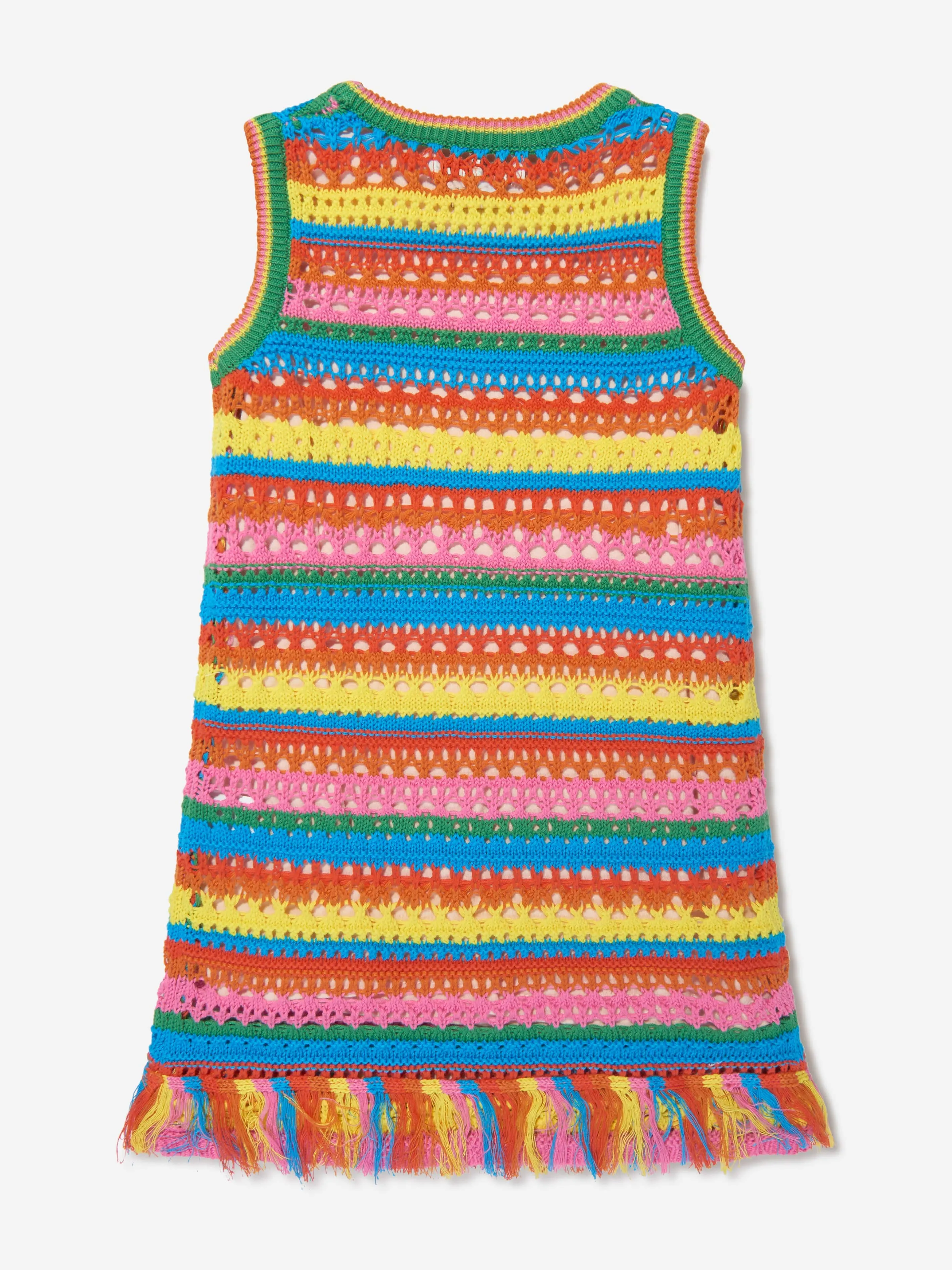 Stella McCartney Girls Striped Knitted Dress In Multicolour