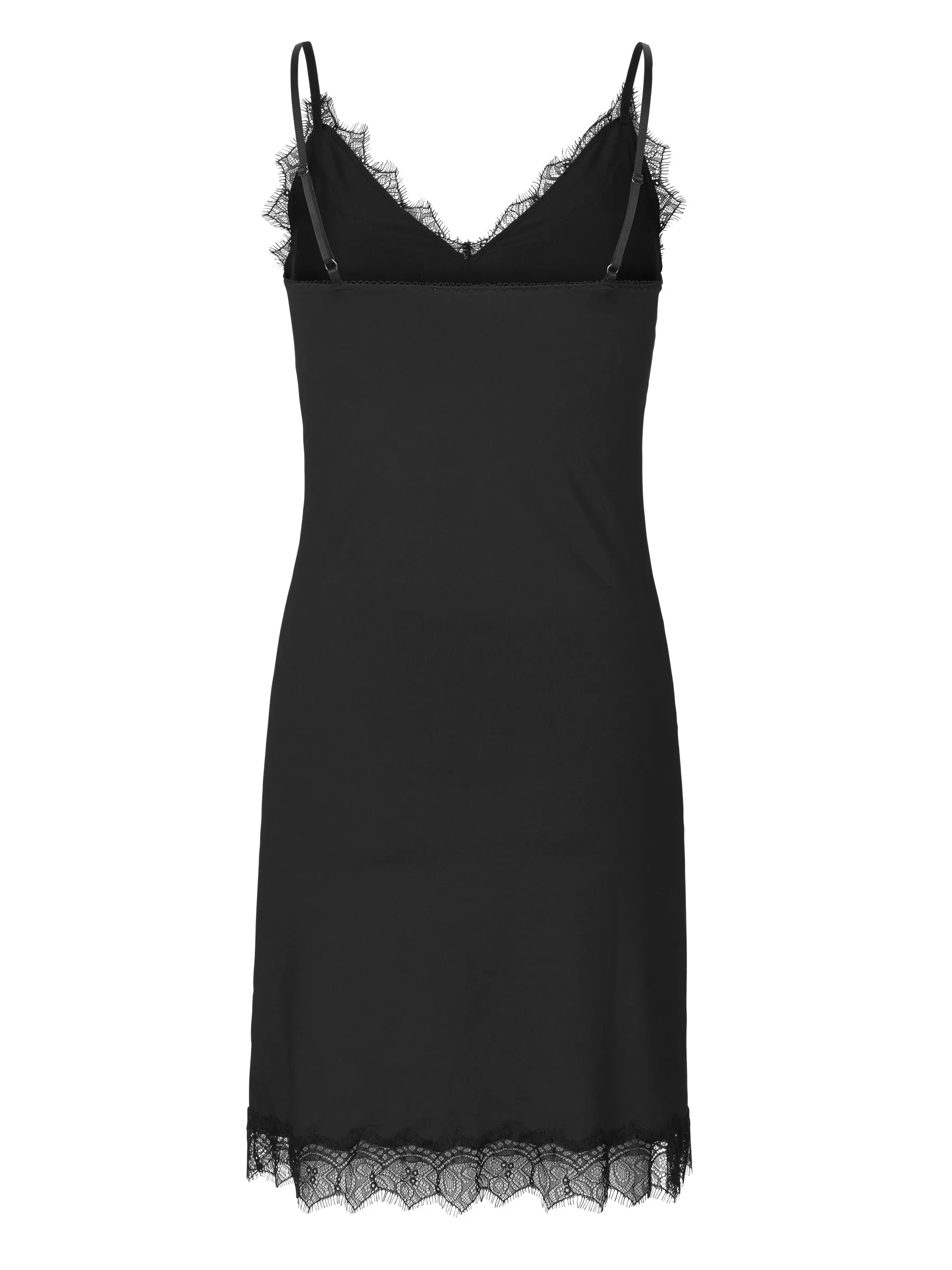 Strappy Black Slip Dress