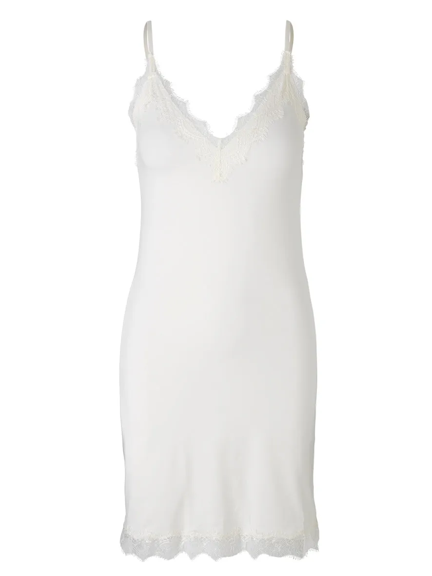 Strappy Ivory Slip Dress