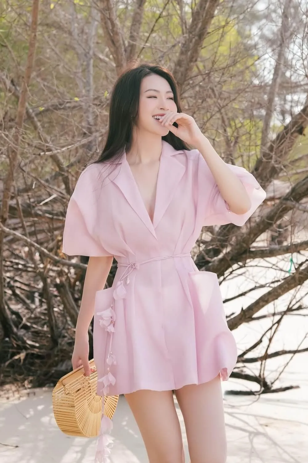 Tana Shirt Short Sleeved Organza Mini Dress