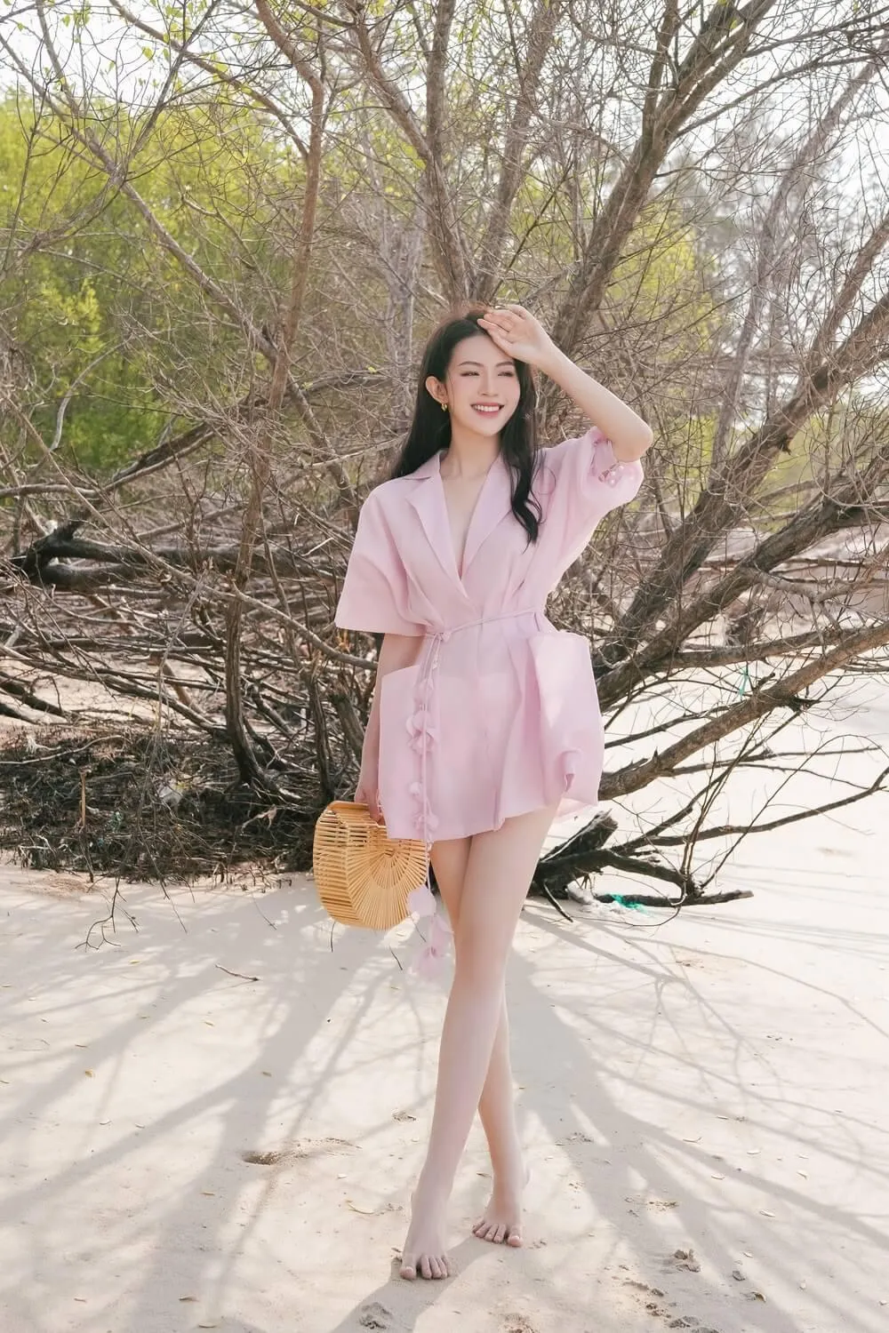Tana Shirt Short Sleeved Organza Mini Dress