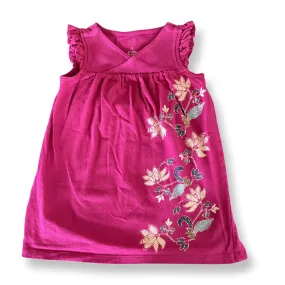 Tea Collection Fuchsia Dress with Flowers - 3T