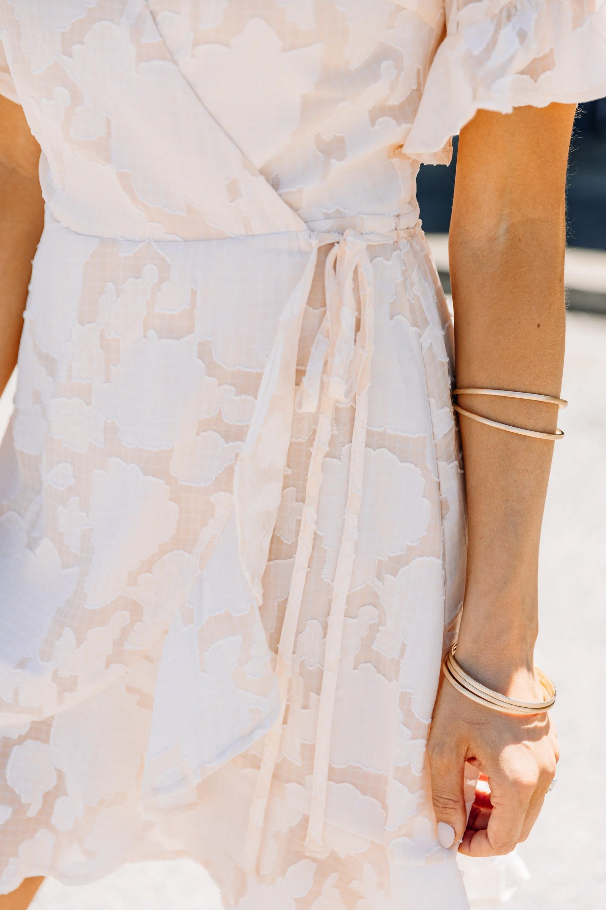 Tell You Everything Ivory White Wrap Dress