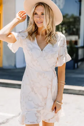 Tell You Everything Ivory White Wrap Dress