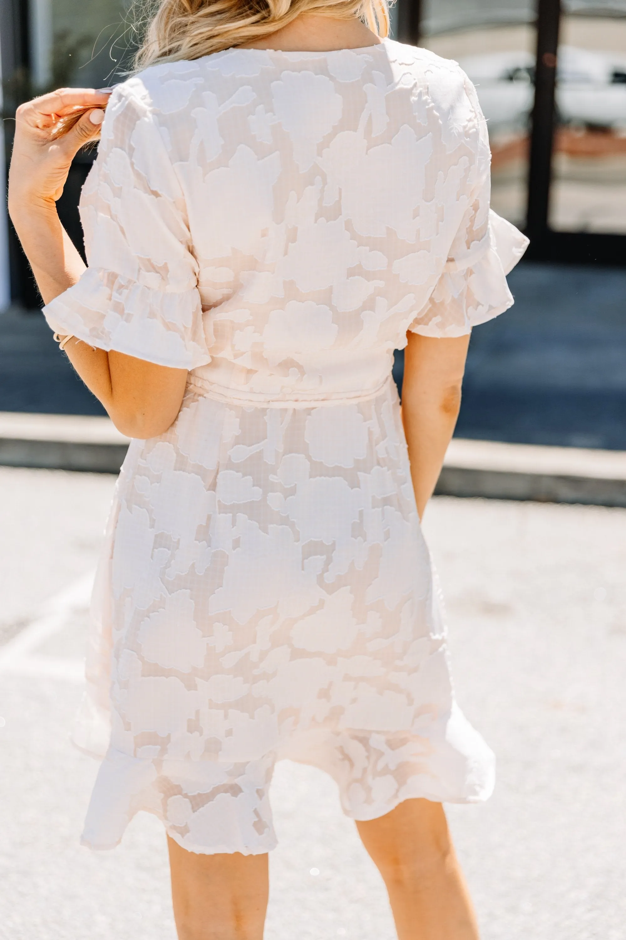 Tell You Everything Ivory White Wrap Dress