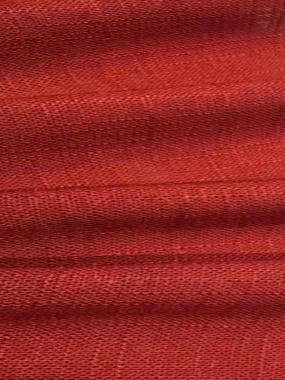 Terracotta Linen/Viscose Mix, Slubbed Look