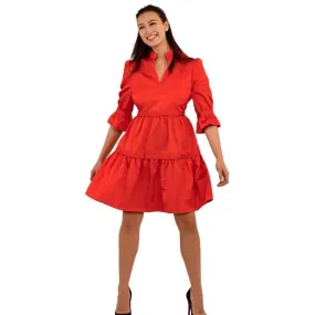 Tiered Ruffle Sleeve Dress