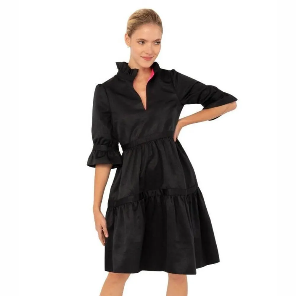 Tiered Ruffle Sleeve Dress