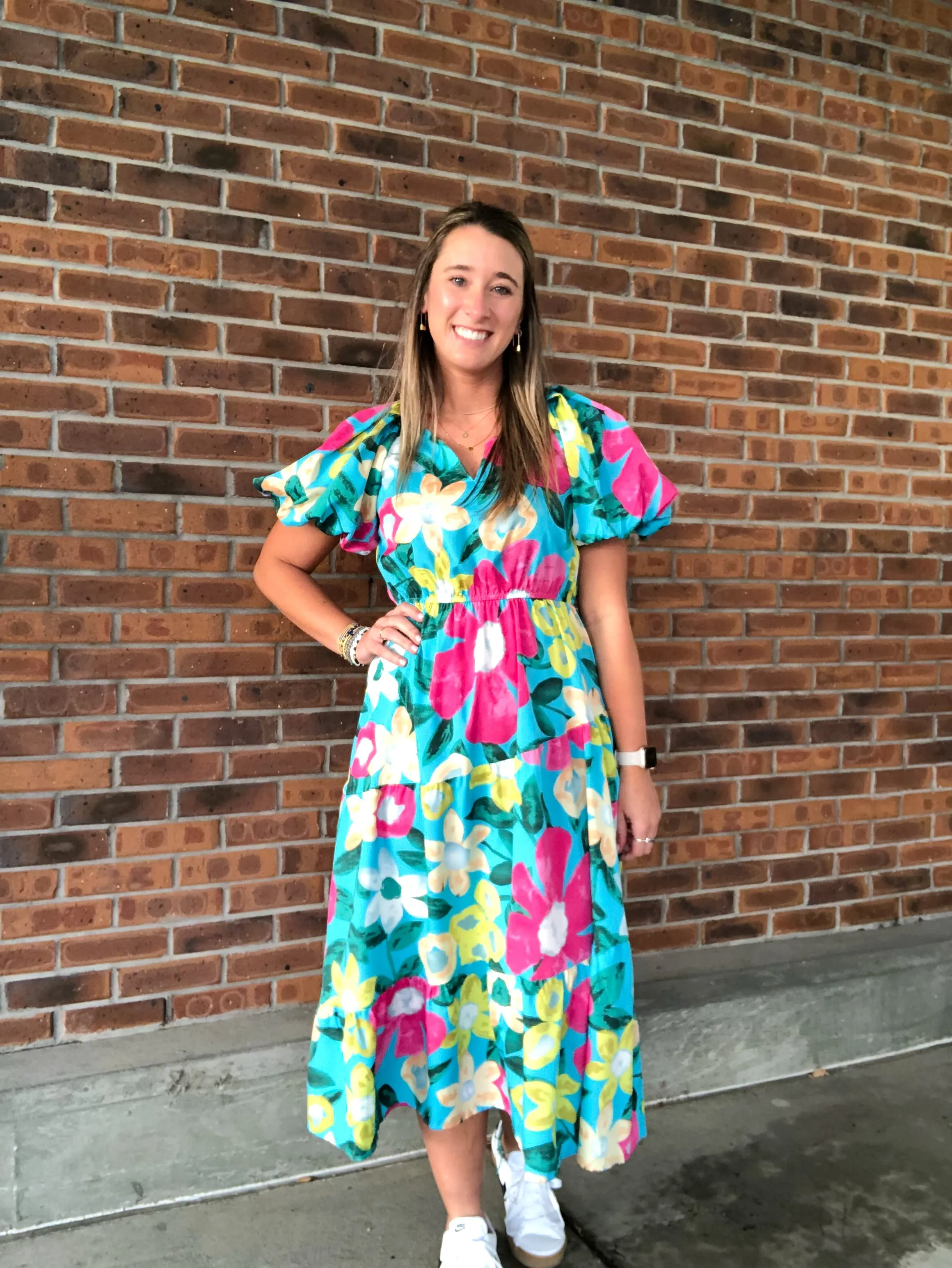Umgee Francine Floral Midi Dress