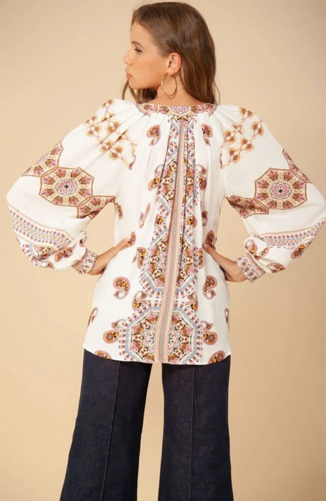 V Neck Top Ivory